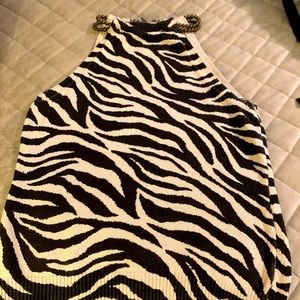 Michael Kors animal print halter top
